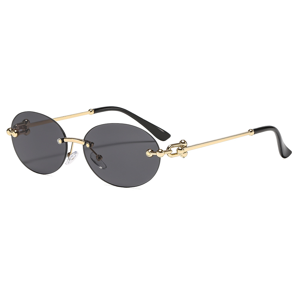 Luxury Lifestyle Store - Новые металлические безрамные овальные женские солнцезащитные